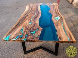 Live Edge River Dining Table With