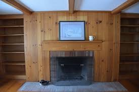 Knotty Pine Fireplace Built Ins And