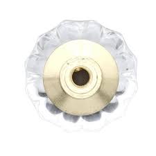 Satin Brass Victorian Glass Door Knob