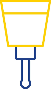 Putty Knife Line Two Colour Icon Design