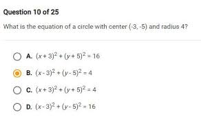 Equation Of A Circle With Center