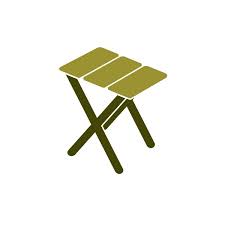 Camping Table Stool Icon Vector