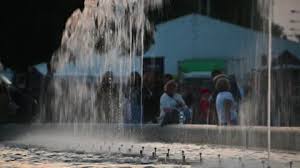 A Beautiful Water Fountain With Multi