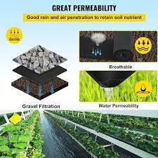 Vevor Garden Weed Barrier Fabric 4oz Heavy Duty Geotextile Landscape Fabric 15ft X 20ft Non Woven Weed Block Gardening Mat For Ground Cover Weed