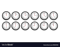 Clock Icon Set Watch Time Realistic