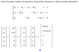 Gauss Jordan Elimination Zx1