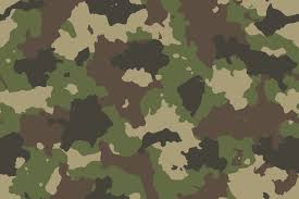Camouflage Seamless Pattern With Canvas