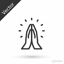 Praying Position Icon Isolated