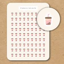 Bubble Tea Icon Stickers Drinks