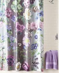 Purple Fl Print Shower Curtain