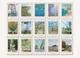 Monet Set Of 15 Prints Gallery Wall