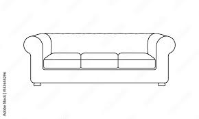 Sofa Line Icon Vintage Or Retro Sofa