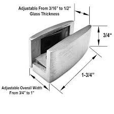 Brushed S S Shower Door Guide For