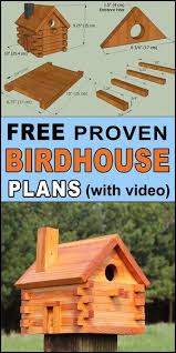 Free Bird House Plans Log Cabin