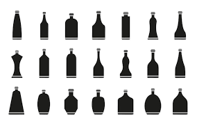 Bottle Black Glyph Icon Set Restaurant