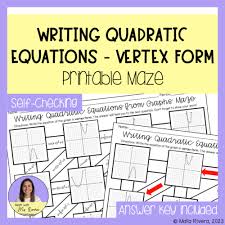 Writing Quadratic Equations From Graphs
