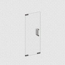 Single Frameless Glass Door 3d Render