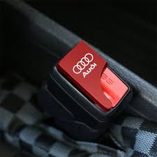 Red Audi Car Safty Seat Belt Buckle