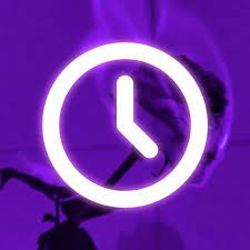 Purple Clock Icon Dark Purple Aesthetic