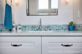Bathrooms Blue Bubble Wall Tile Design