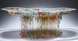 Jellyfish Glass Tables With Dripping
