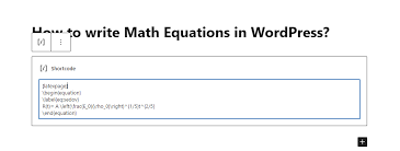 The Method To Add Math Equations In