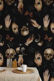 Gothic Wallpaper With Skull And Hands