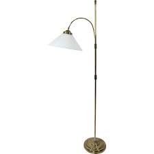 Vintage Floor Lamp In Brass With Glass