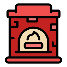 Home Fireplace Icon Outline