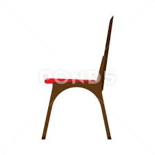 Chair Side View Wooden Vector Icon