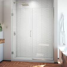 Dreamline Shdr 245807210 04 Brushed Nickel Unidoor Plus 58 To 58 1 2 X 72 Hinged Shower Door