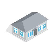 Gray House Icon In Isometric 3d Style