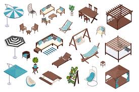 Swing Chair Isometric Images Free