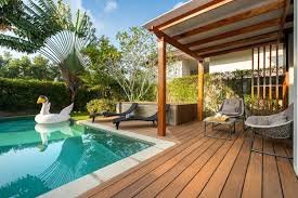Swimming Pool In Tropical Garden Villa