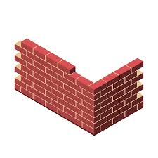 Vector Brick Wall Design Element