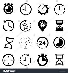 Icon Ilration Set Of Clock Symbol