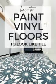 Painting Vinyl Floors To Look Like Tile