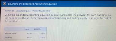 Expanded Accounting Equation Activity