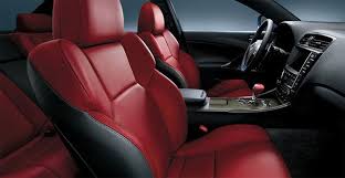 Red Leather Interior On A Black Car