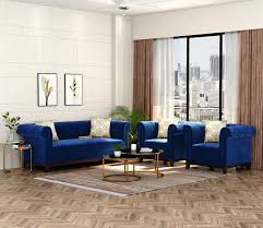 Buy Arbor Fabric Sofa Set Velvet