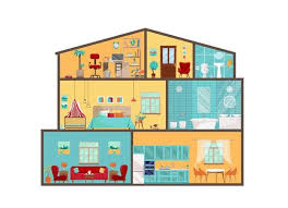 House Rooms Vector Art Icons And