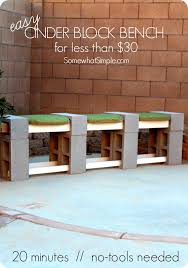 How To Make A Cinder Block Bench