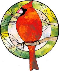 Stained Glass Bird Windows