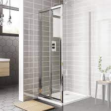 Spring 900mm Bifold Door Bathroom