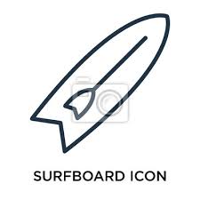 Surfboard Icon Vector Isolated On White