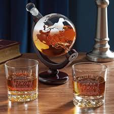 Personalized Globe Decanter Set Globe