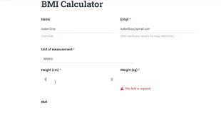 Bmi Calculator In Wordpress