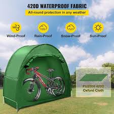 Vevor Bike Cover Storage Tent 420d Oxford Portable For 2 Bikes Outdoor Waterproof Anti Dust Bicycle Storage Shed Heavy Duty