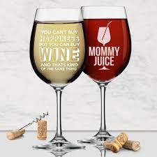 Wine Glasses With Sayings Funny Mom