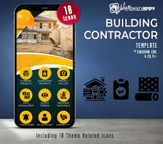 Building Contractor Template With Icons